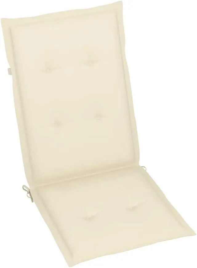 Alt view image 2 of 16 - vidaXL Chair Cushion 6 Pcs Outdoor Garden High Back Chair Cushion Cream Fabric