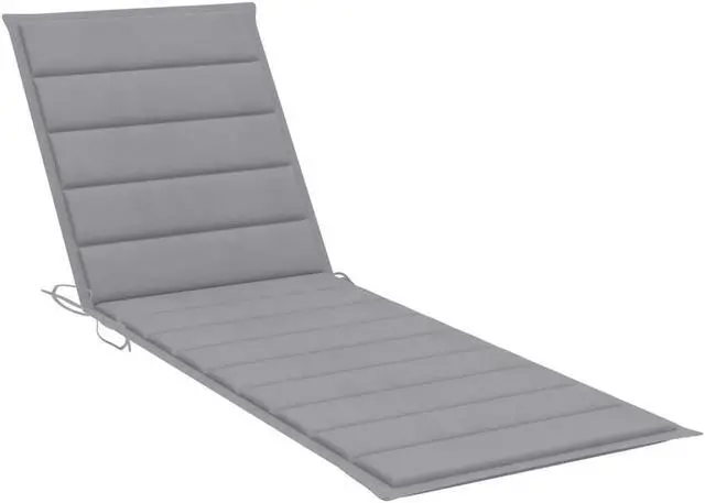 Main image of vidaXL Sun Lounger Cushion Gray Fabric Outdoor Patio Lounge Seating Sunbed Pad