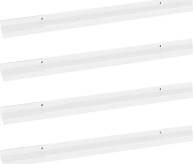 Alt view image 2 of 17 - vidaXL Wall Shelves Floating Display Shelves 4 Pcs High Gloss White 31.5"