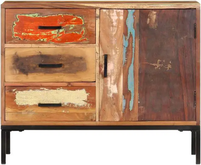 Alt view image 2 of 7 - vidaXL Sideboard Buffet Cabinet with Storage for Kitchen Solid Wood Mango