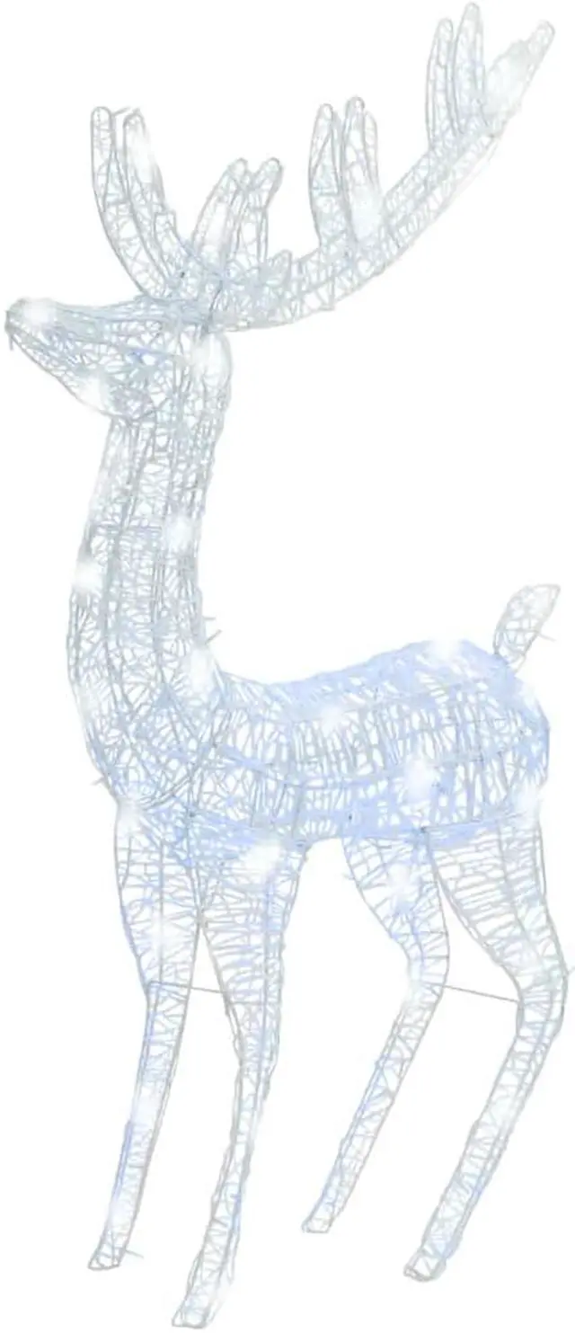 Alt view image 3 of 18 - vidaXL Reindeer Christmas Decoration LEDs Pre-Lit Christmas Lighting Cold White