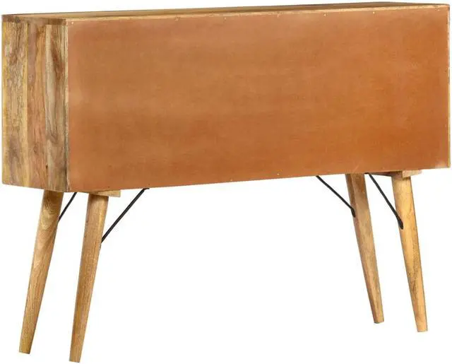 Alt view image 4 of 17 - vidaXL Solid Mango Wood Sideboard 43.3"x11.8"x32.3" Wooden Cupboard Cabinet