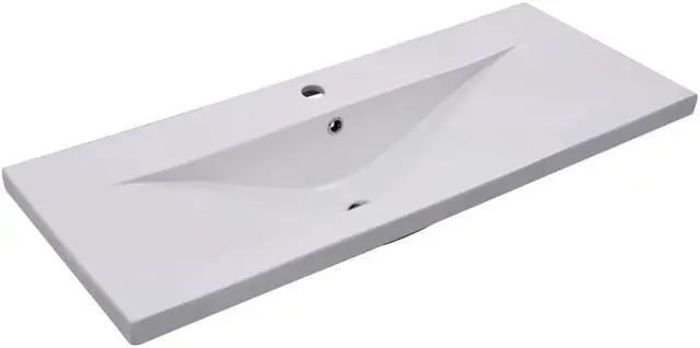 Alt view image 2 of 18 - vidaXL Wash Basin Built-in Basin Vanity Sink Small Basin Bath Sink Ceramic White