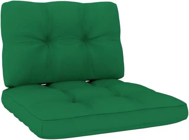 Alt view image 2 of 17 - vidaXL Chair Cushion 2 Pcs Outdoor Pallet Seat Cushion Sofa Pad Green Fabric