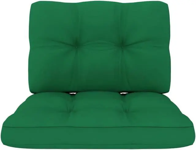 Alt view image 3 of 17 - vidaXL Chair Cushion 2 Pcs Outdoor Pallet Seat Cushion Sofa Pad Green Fabric
