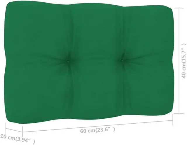 Alt view image 4 of 17 - vidaXL Chair Cushion 2 Pcs Outdoor Pallet Seat Cushion Sofa Pad Green Fabric