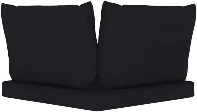 Alt view image 4 of 16 - vidaXL Chair Cushion 3 Pcs Outdoor Seat Cushion Sofa Pad Black Oxford Fabric