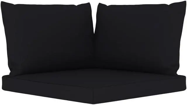 Alt view image 2 of 16 - vidaXL Chair Cushion 3 Pcs Outdoor Seat Cushion Sofa Pad Black Oxford Fabric