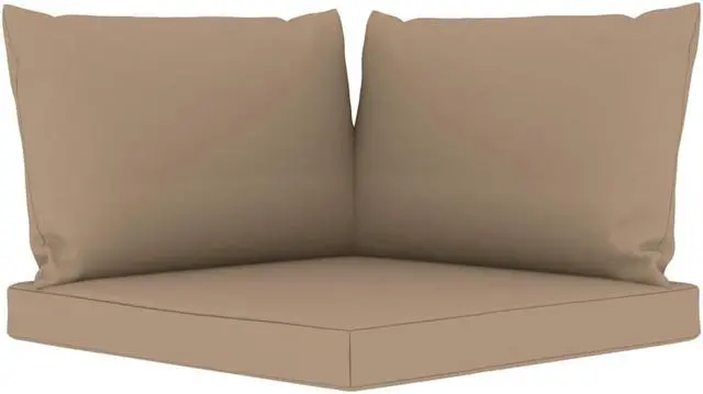 Alt view image 2 of 17 - vidaXL Chair Cushion 3 Pcs Outdoor Seat Cushion Sofa Pad Taupe Oxford Fabric