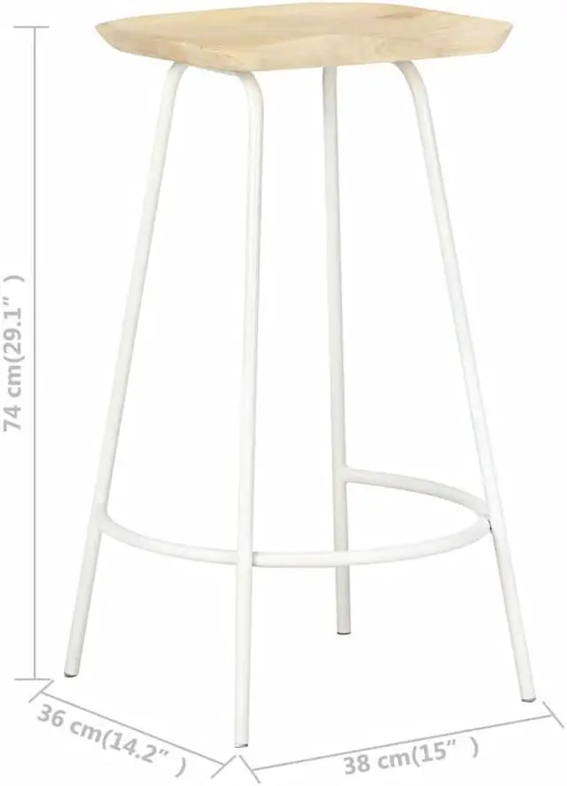 Alt view image 3 of 7 - vidaXL Bar Stool 2 Pcs Counter Height Bar Stool for Kitchen Black Poly Rattan