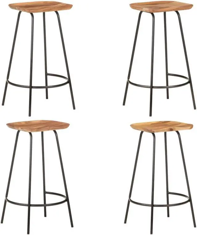 Main image of vidaXL Bar Stools Counter Height Stool Island Stool 4 Pcs Solid Acacia Wood