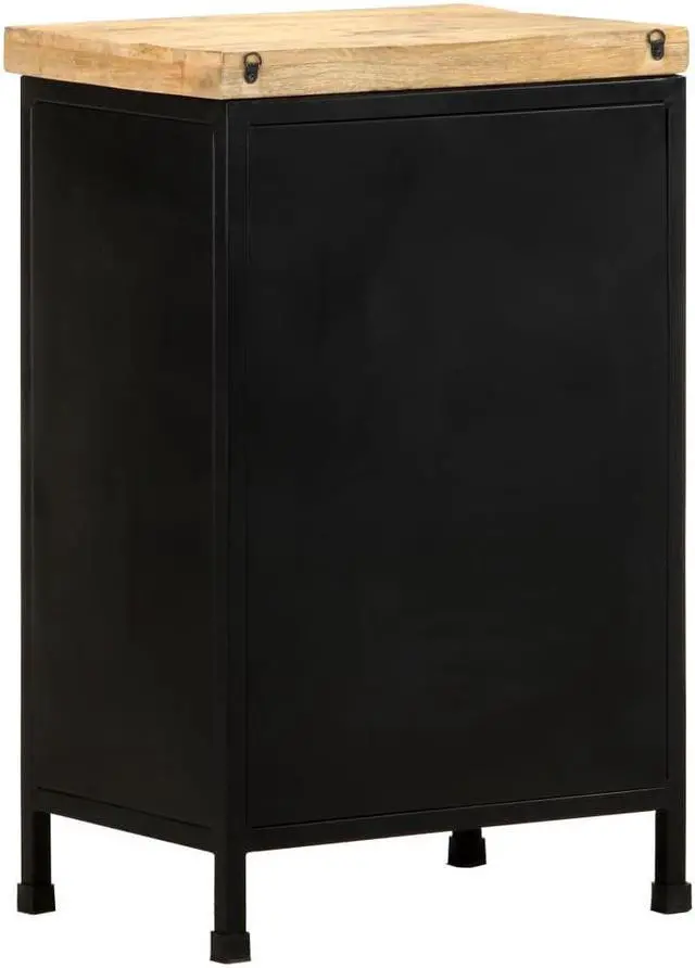 Alt view image 4 of 12 - vidaXL Sideboard 18.5"x13.8"x29.9" Rough Mango Wood Side Cabinet Cupboard