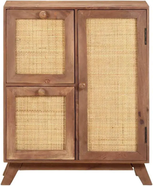 Alt view image 2 of 16 - vidaXL Sideboard Coffee Bar Buffet Hallway Entryway Cabinet Solid Wood Mango