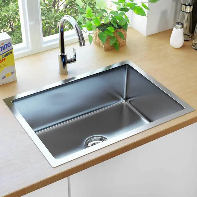 Main image of vidaXL Handmade Kitchen Sink Stainless Steel Under-Mount Sink Basin Furniture