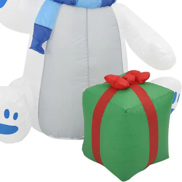 Alt view image 12 of 18 - vidaXL Christmas Inflatable Polar Bear LED Indoor and Outdoor 70.9" (US only)