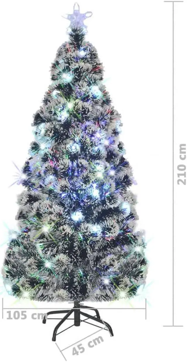 Alt view image 7 of 12 - vidaXL Pre-lit Christmas Tree with Stand Xmas Tree Decoration 220 Branches
