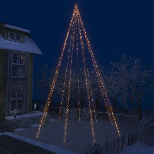 Alt view image 7 of 18 - vidaXL Artificial Christmas Tree with LED White 59.1" Fiber Optic