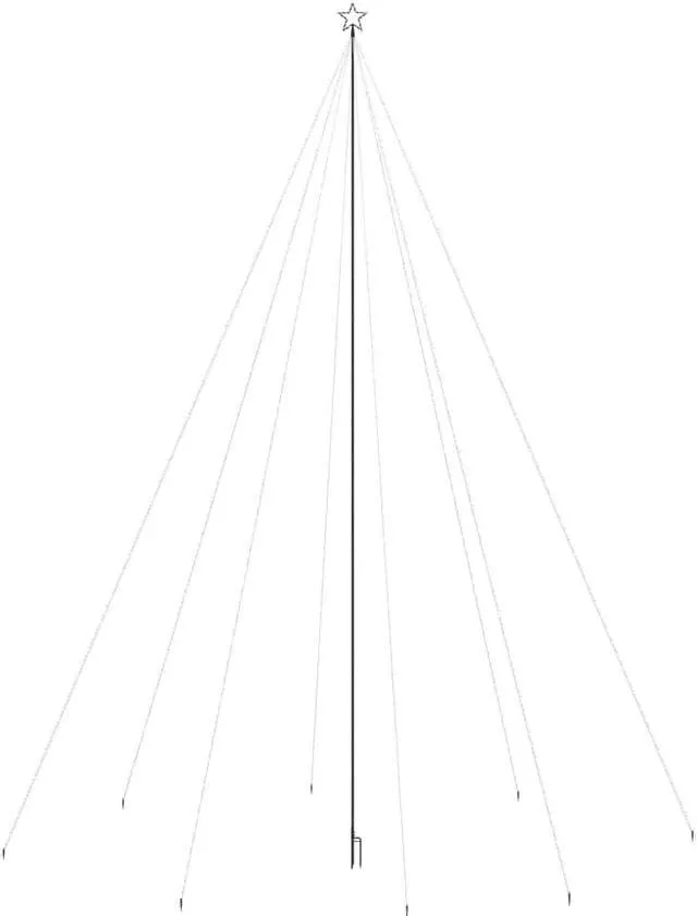 Alt view image 9 of 18 - vidaXL Artificial Christmas Tree with LED White 59.1" Fiber Optic