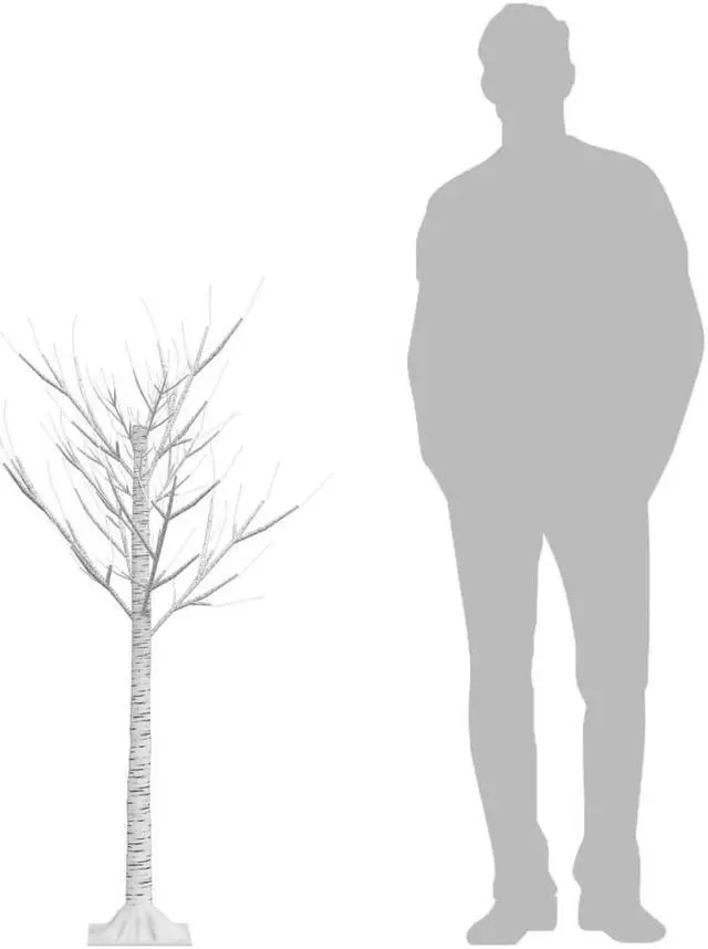 Alt view image 12 of 17 - vidaXL Christmas Tree 156 LEDs 4.9' Cold White Willow Indoor Outdoor