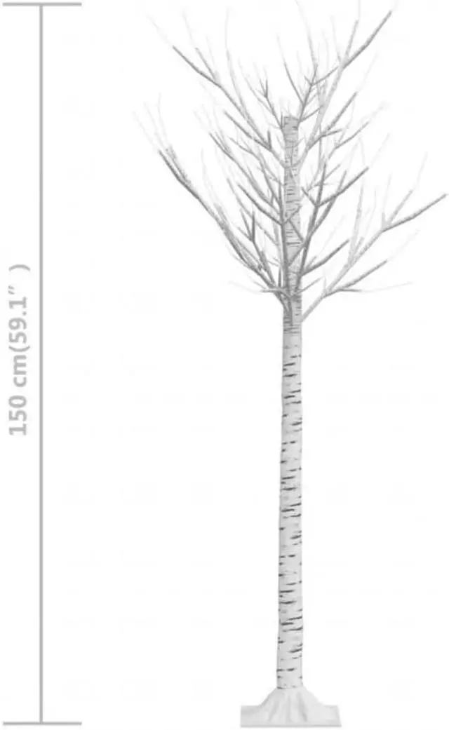 Alt view image 10 of 18 - vidaXL Christmas Tree 200 LEDs 5.9' Cold White Willow Indoor Outdoor