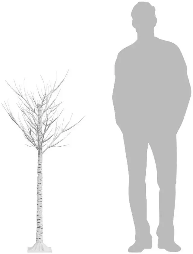 Alt view image 12 of 18 - vidaXL Christmas Tree 200 LEDs 5.9' Cold White Willow Indoor Outdoor