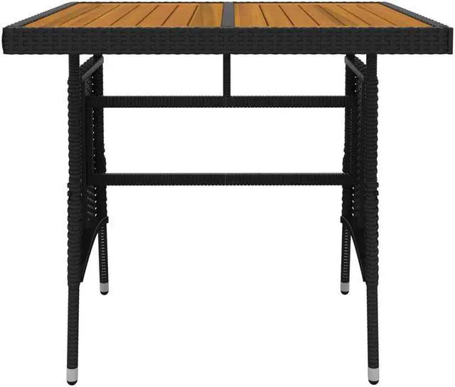 Alt view image 6 of 7 - vidaXL Patio Dining Set Outdoor Dining Table and Chair 7 Piece Aluminum Black