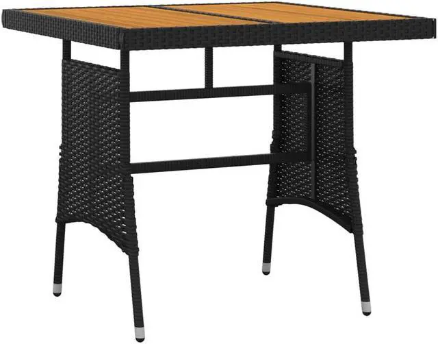 Alt view image 5 of 7 - vidaXL Patio Dining Set Outdoor Dining Table and Chair 7 Piece Aluminum Black