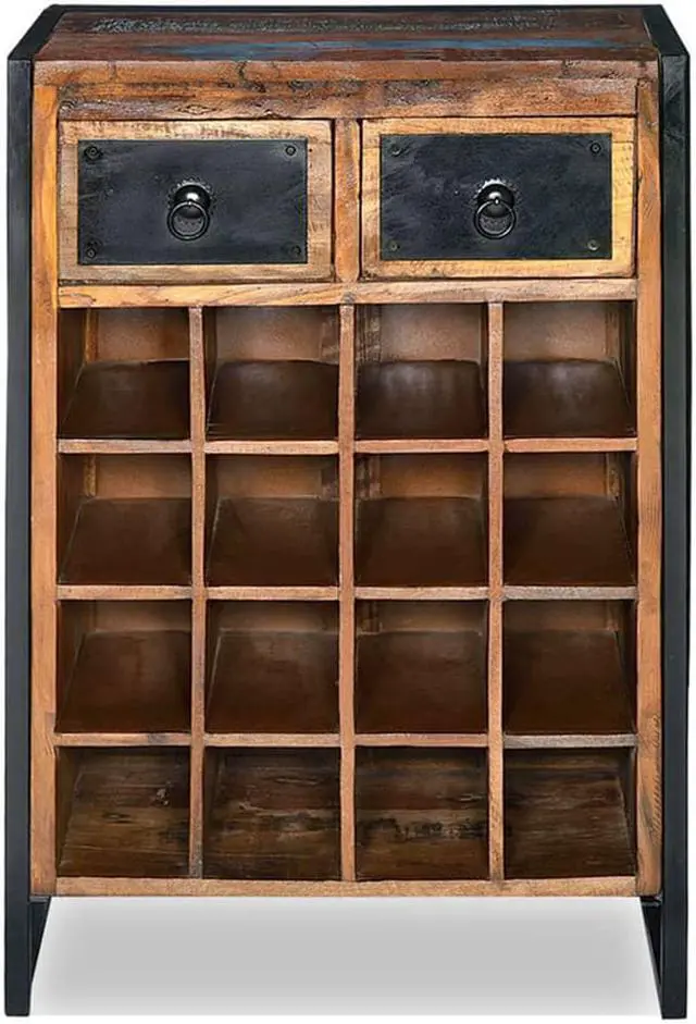 Alt view image 7 of 12 - vidaXL Wine Rack for 42 Bottles Pinewood