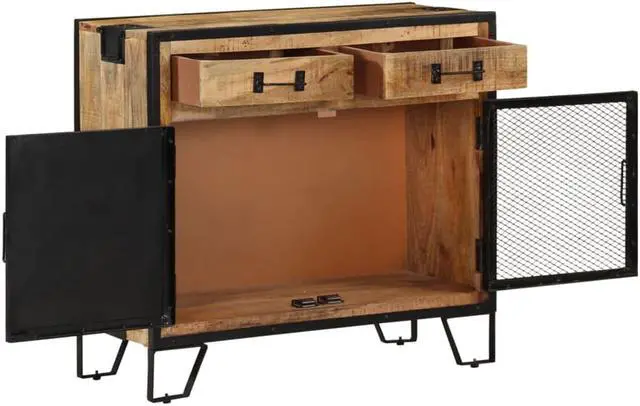 Alt view image 2 of 16 - vidaXL Solid Mango Wood Side Cabinet Sideboard Storage Stand End Table Buffet