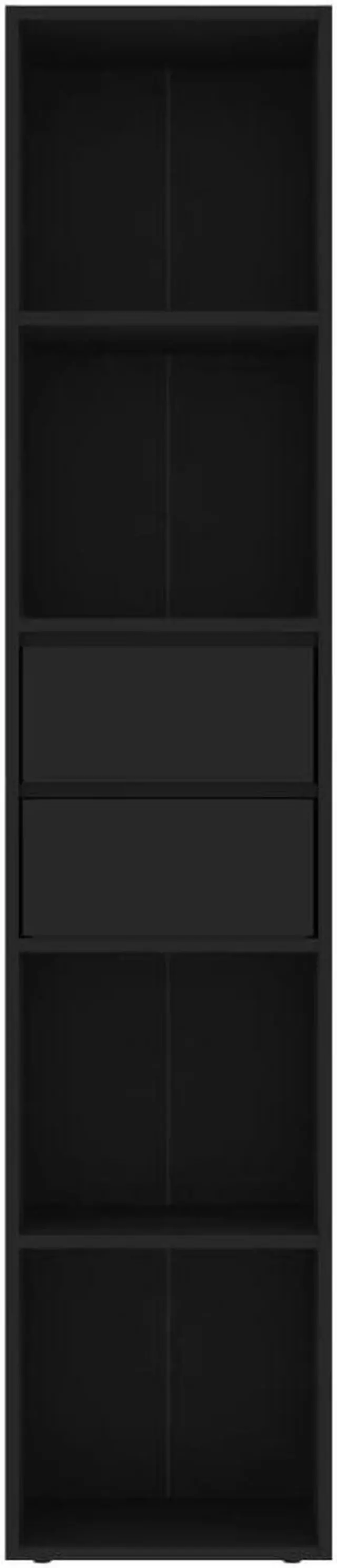 Alt view image 3 of 16 - vidaXL Book Cabinet Black Engineered Wood Bookcase Book Shelf Rack Organizer