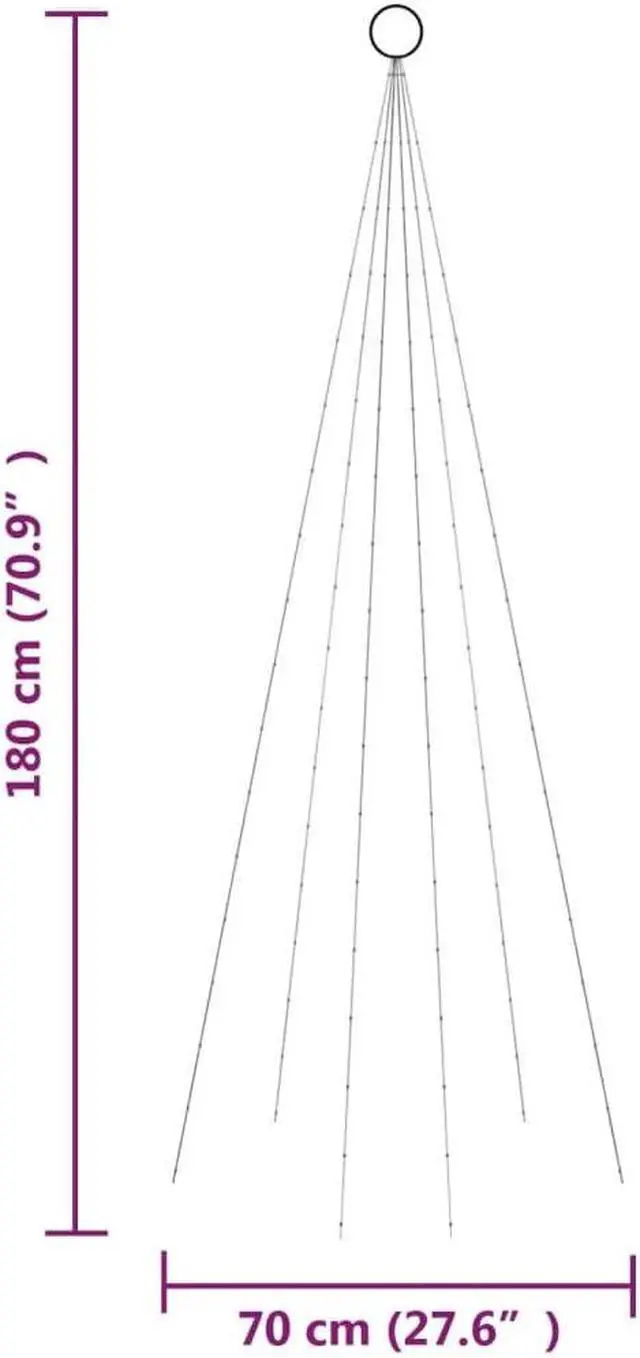 Alt view image 15 of 16 - vidaXL Christmas Tree Decoration Xmas Tree Lights on Flagpole Warm White LEDs