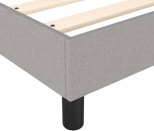 Alt view image 6 of 15 - vidaXL Bed Frame Dark Grey Velvet (100% polyester), plywood, engineered wood