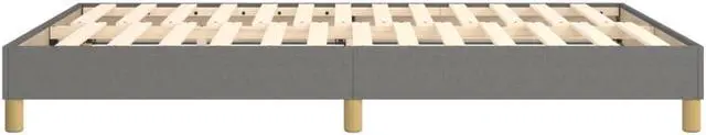 Alt view image 5 of 17 - vidaXL Bed Frame Platform Bed for Bedroom Dark Gray 53.9"x74.8" Full Fabric