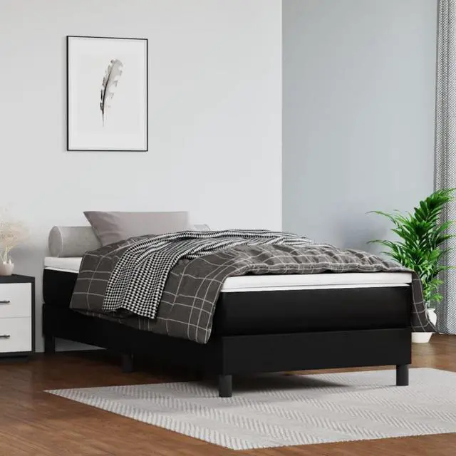 Main image of vidaXL Bed Frame Base Bedroom Furniture Dark Gray 39.4"x74.8" Twin Velvet