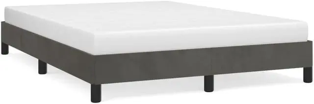 Alt view image 2 of 16 - vidaXL Bed Frame Platform Bed for Bedroom Light Gray 59.8"x79.9" Queen Velvet