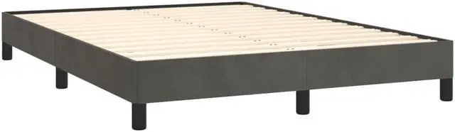 Alt view image 3 of 16 - vidaXL Bed Frame Platform Bed for Bedroom Light Gray 59.8"x79.9" Queen Velvet