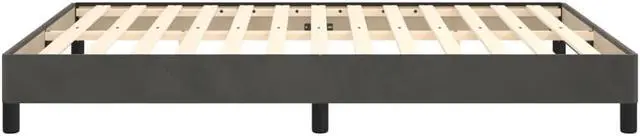 Alt view image 5 of 16 - vidaXL Bed Frame Platform Bed for Bedroom Light Gray 59.8"x79.9" Queen Velvet