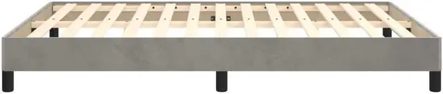 Alt view image 13 of 13 - vidaXL Queen Size Bed Frame with Plywood Slats, Platform Bed Frame, Velvet Upholstered Mattress Foundation, No Box Spring Needed & Easy Assembly, Light Gray, without Mattress