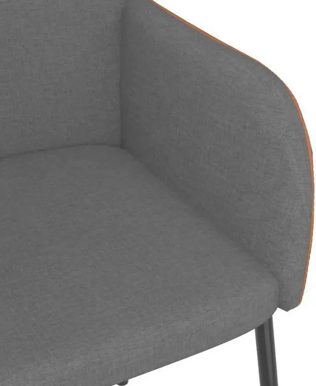 Alt view image 7 of 15 - vidaXL Dining Chairs 2 Pcs for Living Room Light Gray Fabric and Faux Leather