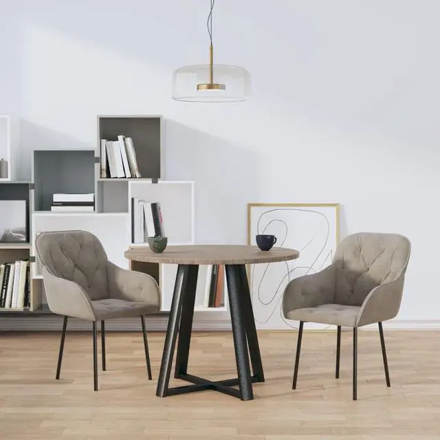 Main image of vidaXL Dining Chairs 2 Pcs Accent Chair Armchair for Living Room Black Velvet