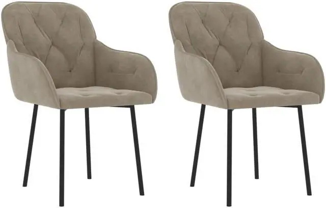 Alt view image 2 of 16 - vidaXL Dining Chairs 2 Pcs Accent Chair Armchair for Living Room Black Velvet