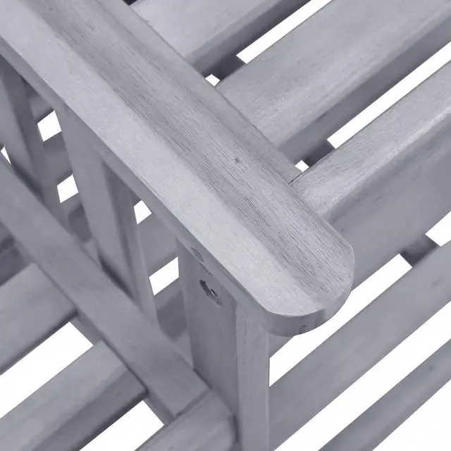 Alt view image 9 of 12 - vidaXL Patio Chairs with Tea Table 62.6"x24"x36.2" Solid Acacia Wood
