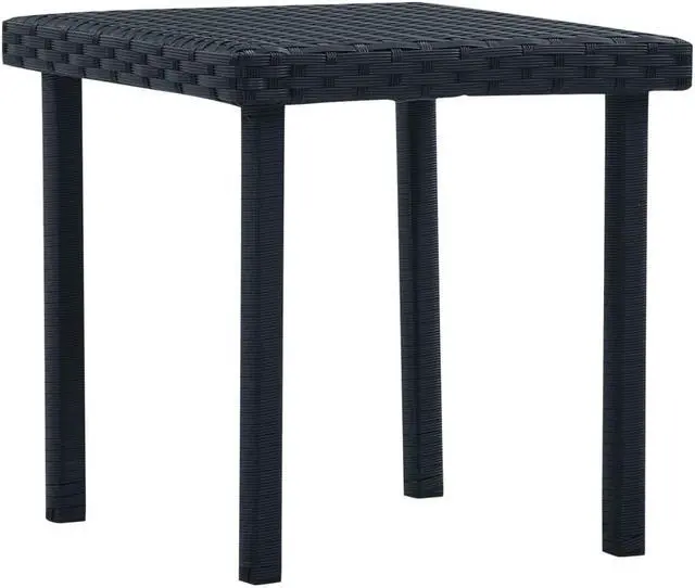 Alt view image 9 of 10 - vidaXL Patio Table Outdoor Side Table PE Rattan Patio Garden Furniture Black