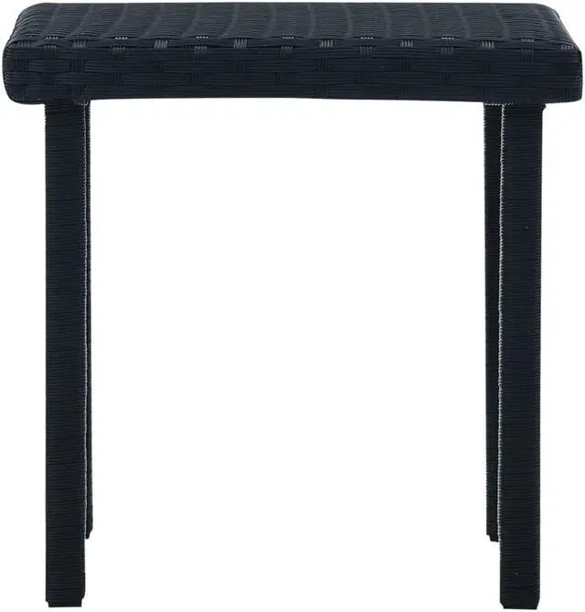 Alt view image 10 of 10 - vidaXL Patio Table Outdoor Side Table PE Rattan Patio Garden Furniture Black
