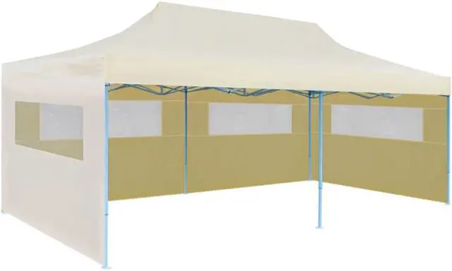 Alt view image 7 of 17 - vidaXL Gazebo Hexagonal Pop-Up Canopy Tent Outdoor Shelter Party Tent Gray
