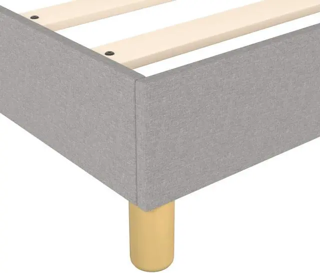 Alt view image 6 of 16 - vidaXL Bed Frame Base Bedroom Furniture Light Gray 39.4"x79.9" Twin XL Fabric