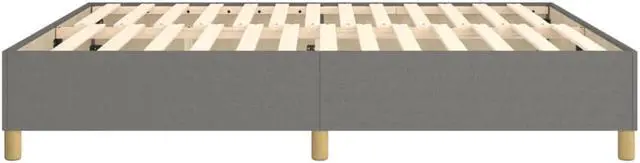 Alt view image 5 of 16 - vidaXL Bed Frame Box Spring Bed Frame Dark Gray 72"x83.9" California King Fabric