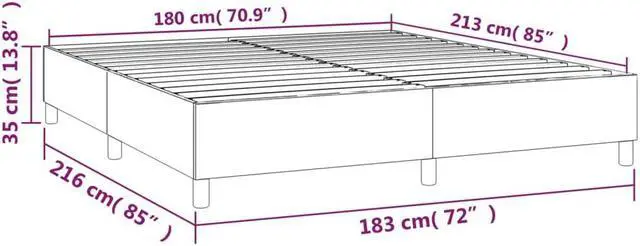 Alt view image 4 of 15 - vidaXL Bed Frame Bedroom Furniture White 72"x83.9" California King Faux Leather