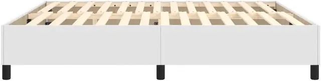 Alt view image 5 of 15 - vidaXL Bed Frame Bedroom Furniture White 72"x83.9" California King Faux Leather