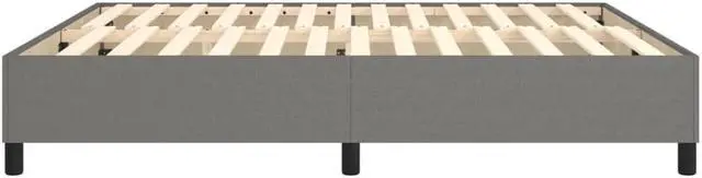 Alt view image 5 of 16 - vidaXL Bed Frame Upholstered Bedroom Furniture Dark Gray 76"x79.9" King Fabric
